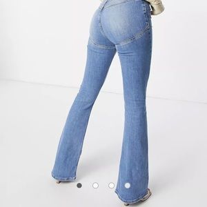 ASOS High Rise & Contour Flare Jeans